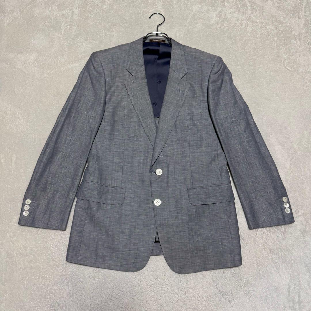 Rare Givenchy Setup Suit Wool Linen Blend Gray Summer Suit