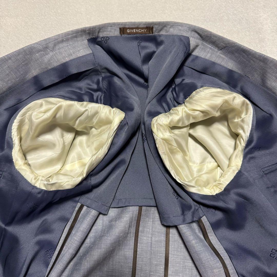 Rare Givenchy Setup Suit Wool Linen Blend Gray Summer Suit