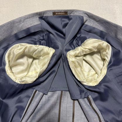 Rare Givenchy Setup Suit Wool Linen Blend Gray Summer Suit