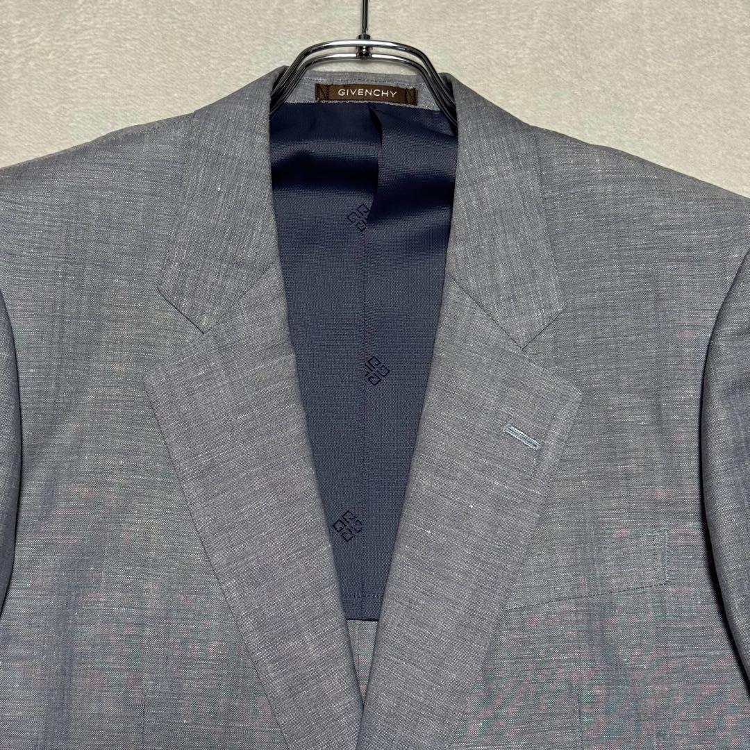 Rare Givenchy Setup Suit Wool Linen Blend Gray Summer Suit