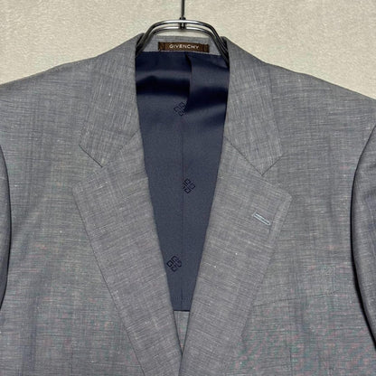 Rare Givenchy Setup Suit Wool Linen Blend Gray Summer Suit