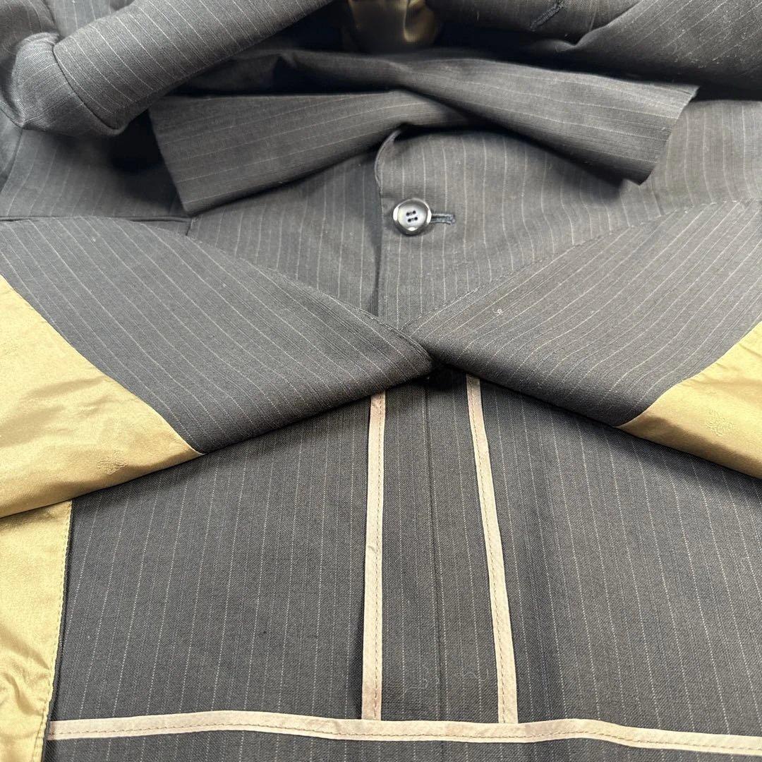 Vintage High Quality Wool Suit Setup Two Tuck Masaki Suda Black L Equivalent