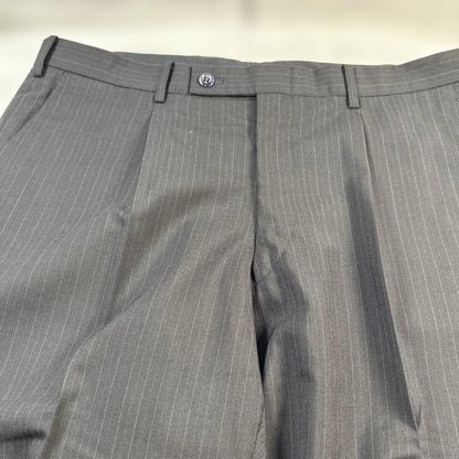 Vintage High Quality Wool Suit Setup Two Tuck Masaki Suda Black L Equivalent