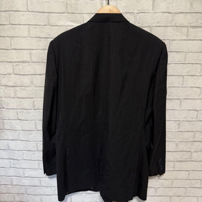 Vintage High Quality Wool Suit Setup Two Tuck Masaki Suda Black L Equivalent