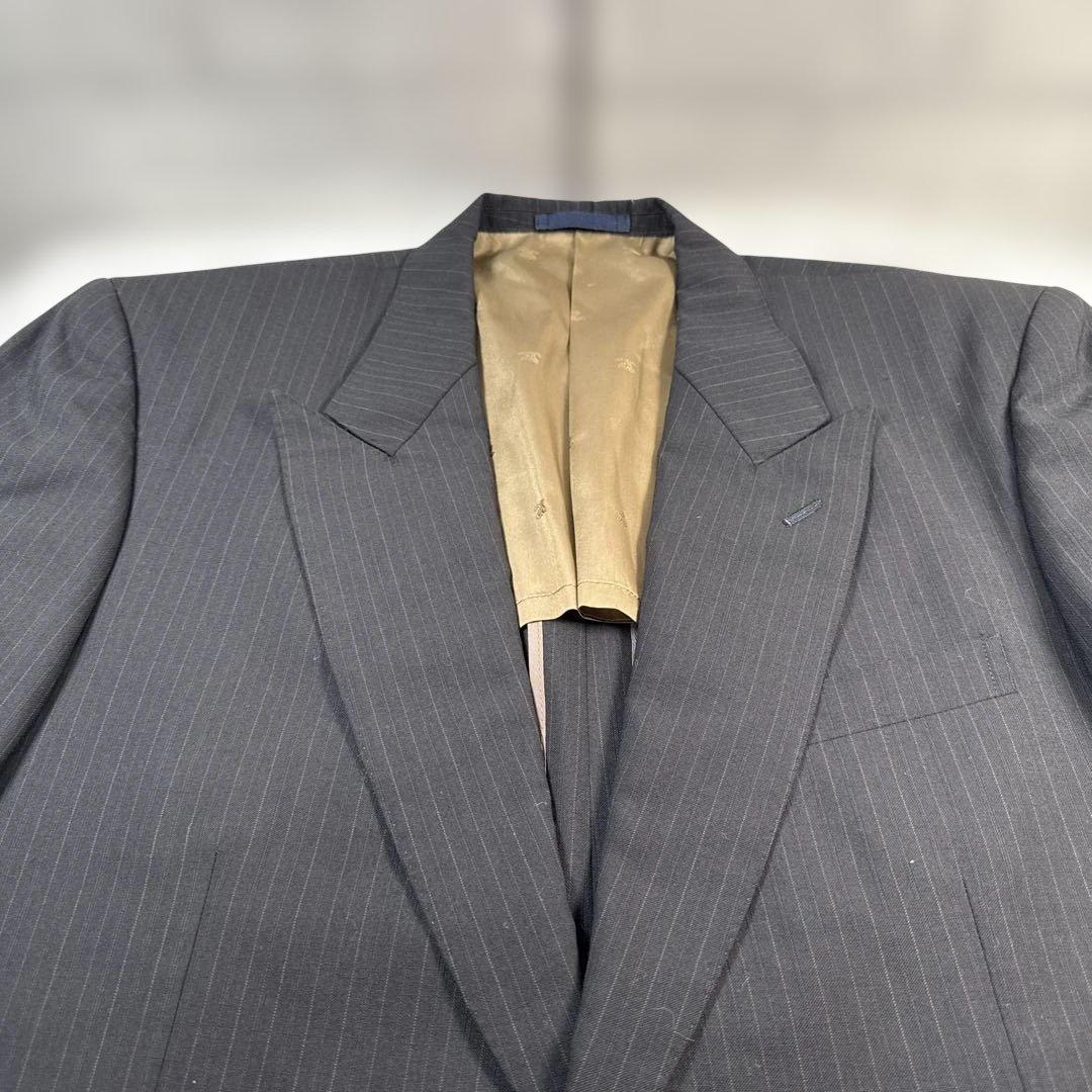 Vintage High Quality Wool Suit Setup Two Tuck Masaki Suda Black L Equivalent