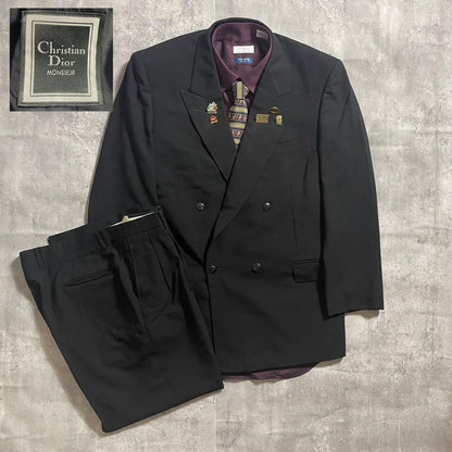 5-piece set✨Dior double setup suit tie shirt black XL