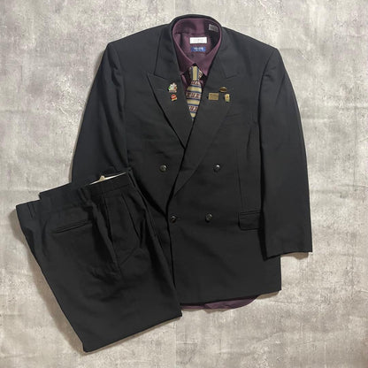 5-piece set✨Dior double setup suit tie shirt black XL