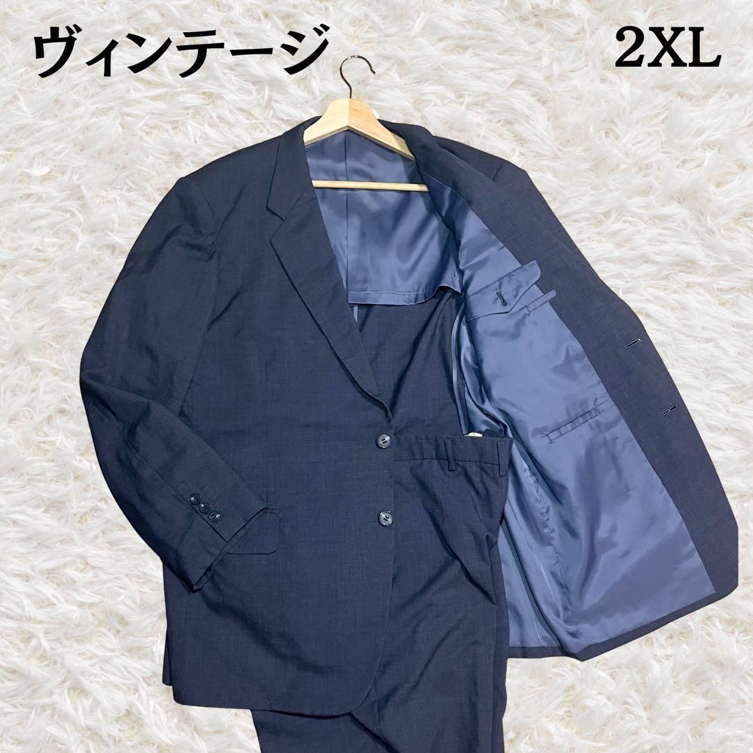 Vintage YAMASHITA Suit Setup Navy 2XL Unlined