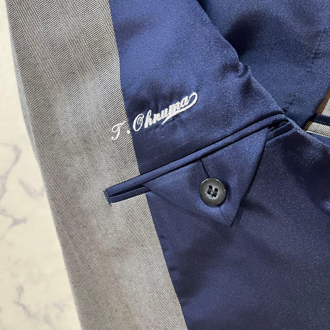 Gianni Valentino Herringbone Double Setup Gray Large Size