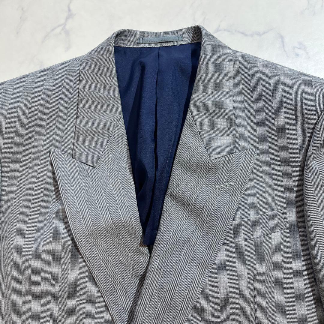 Gianni Valentino Herringbone Double Setup Gray Large Size