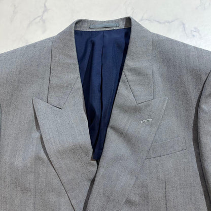 Gianni Valentino Herringbone Double Setup Gray Large Size