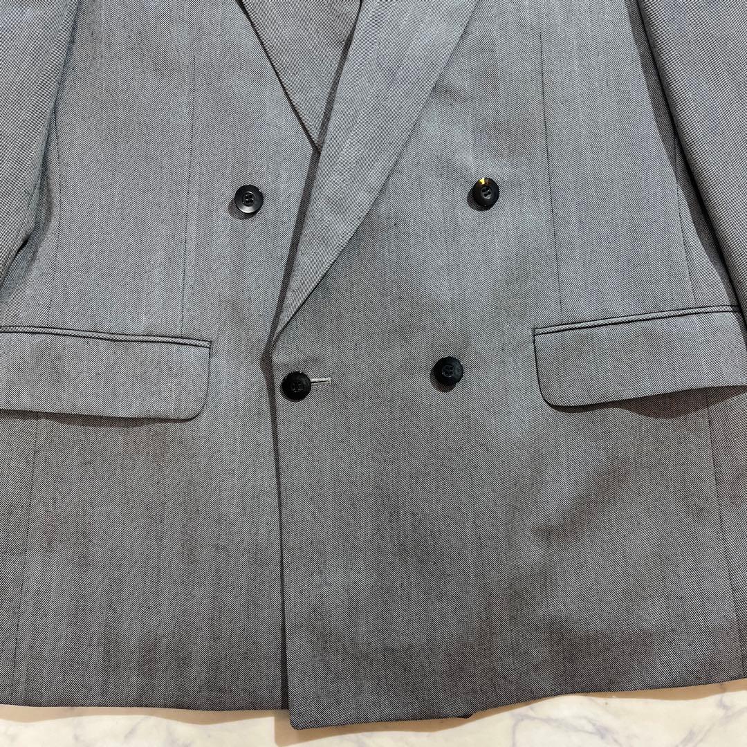 Gianni Valentino Herringbone Double Setup Gray Large Size