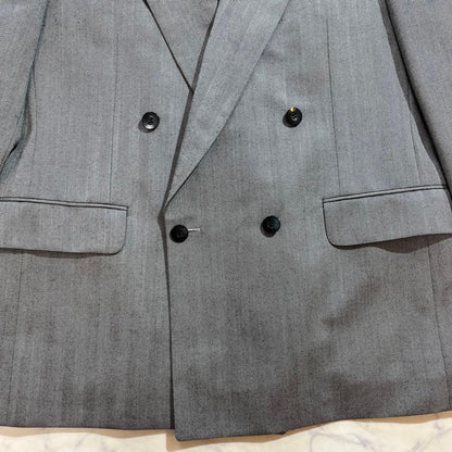 Gianni Valentino Herringbone Double Setup Gray Large Size