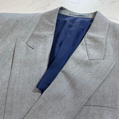 Gianni Valentino Herringbone Double Setup Gray Large Size