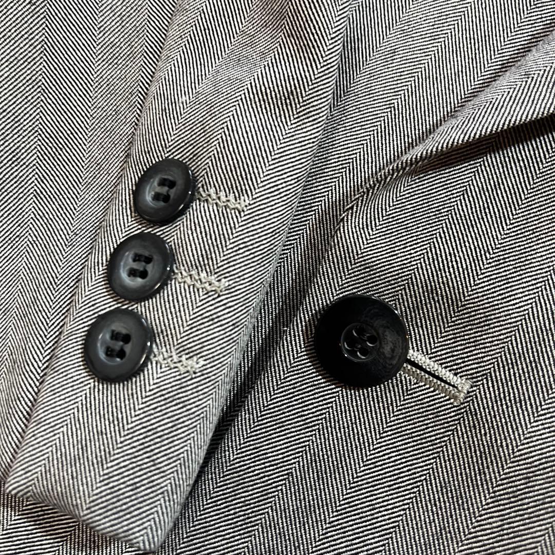 Gianni Valentino Herringbone Double Setup Gray Large Size
