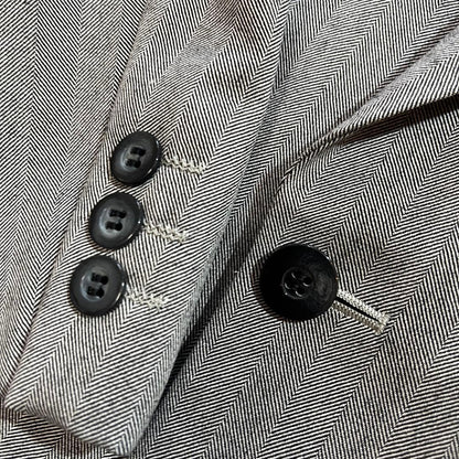 Gianni Valentino Herringbone Double Setup Gray Large Size