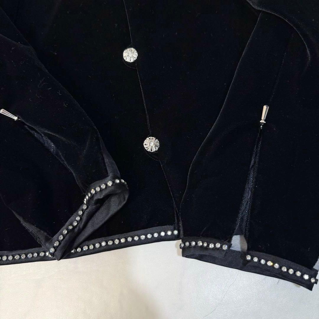 Vintage Velvet Setup Skirt Silk Embroidery Black