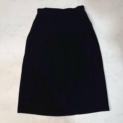 Vintage Velvet Setup Skirt Silk Embroidery Black