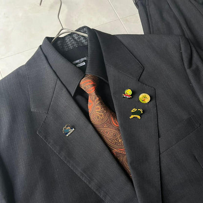 90s ✨GIANNI VERSACE double suit shirt pins 5 piece set