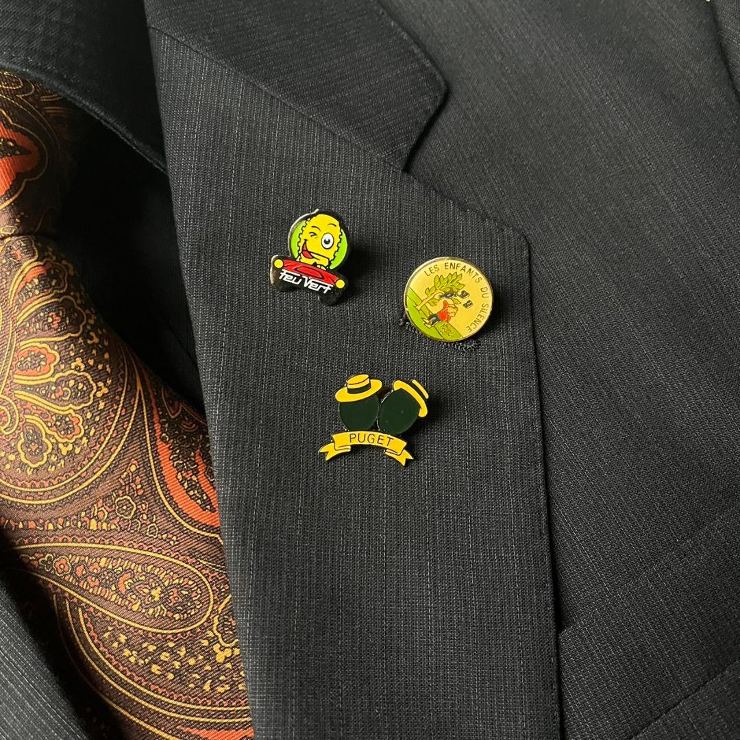 90s ✨GIANNI VERSACE double suit shirt pins 5 piece set