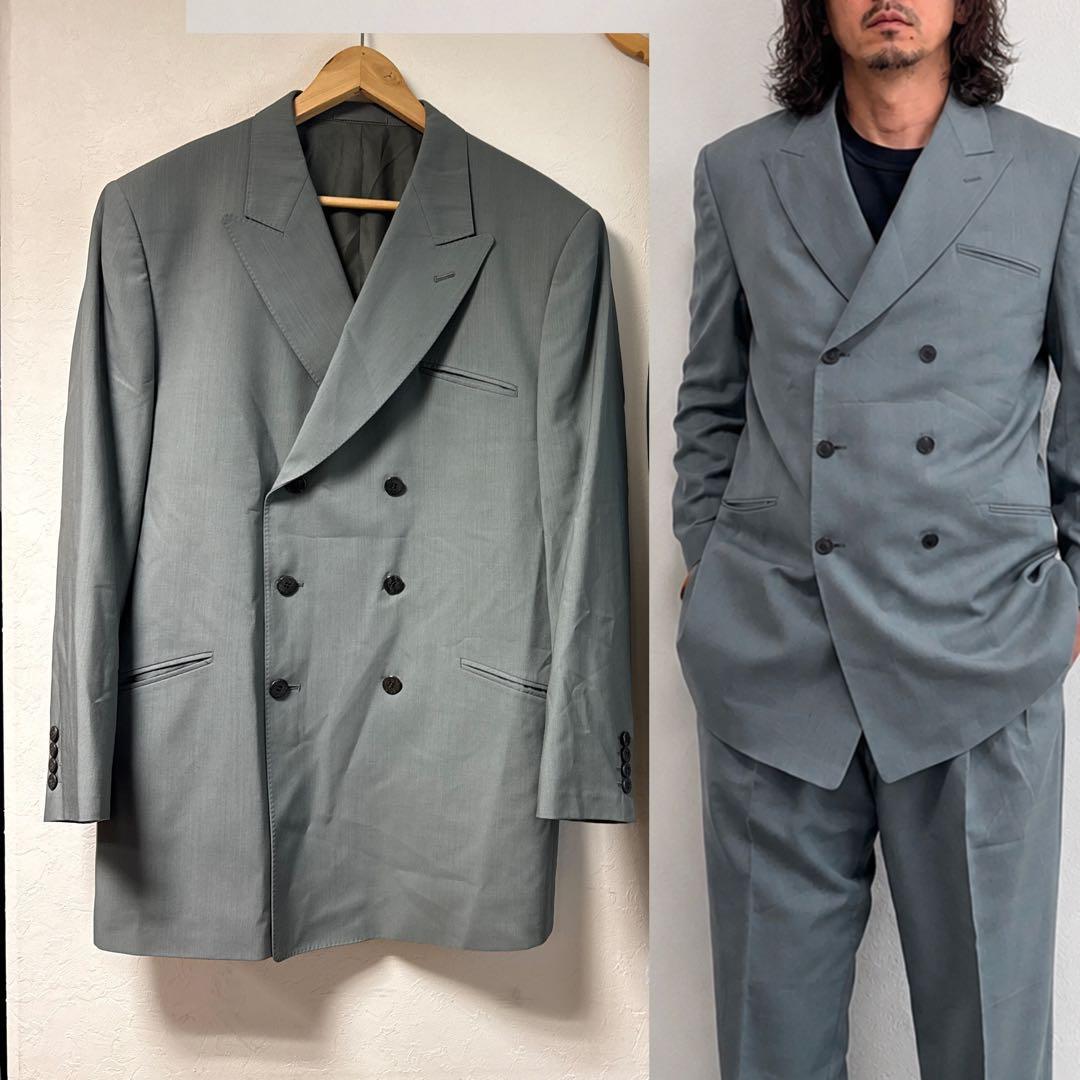 Good Condition Y2K Made in France Vintage Suit Setup Double XL Khaki
