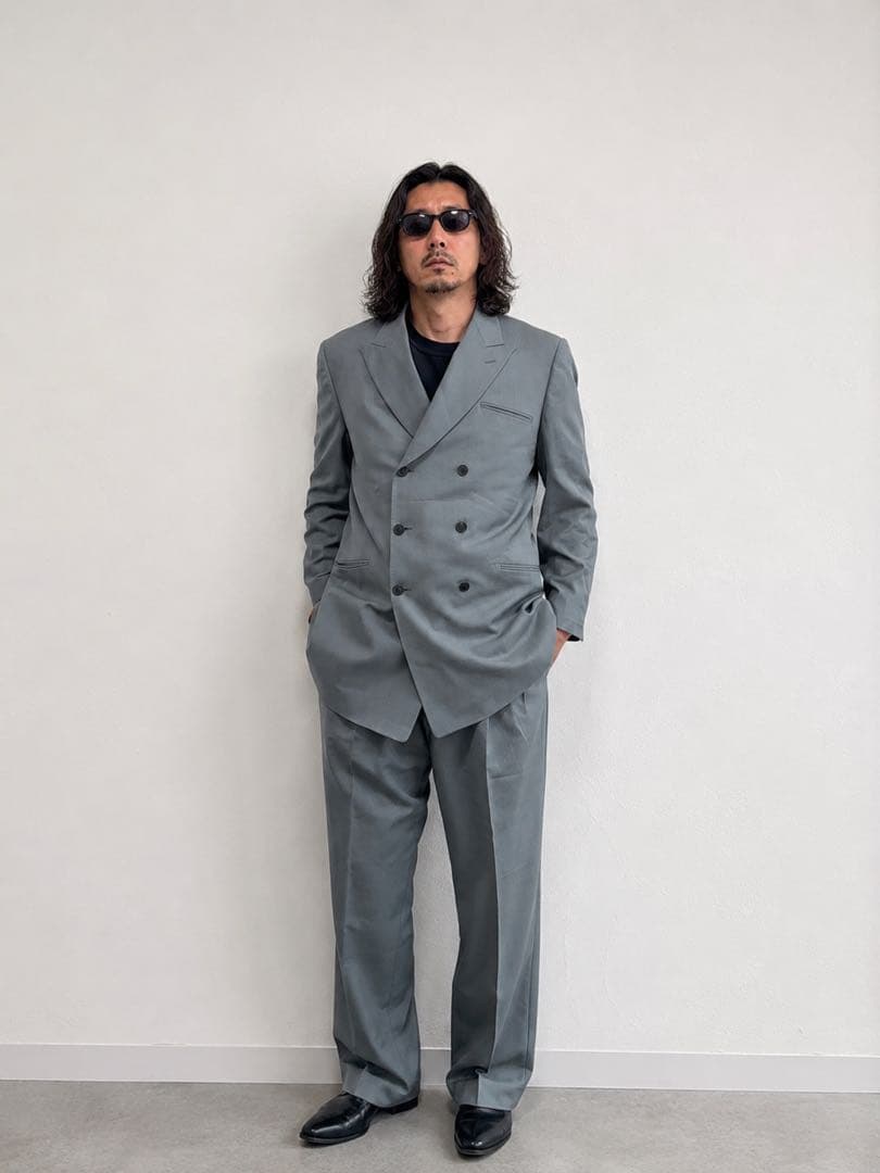Good Condition Y2K Made in France Vintage Suit Setup Double XL Khaki