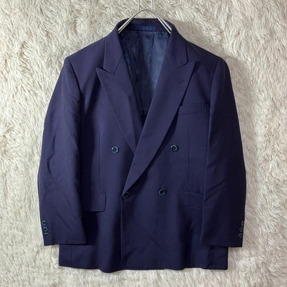 Good Condition 90s Double Setup Casual Suit Eggplant Navy Made in Japan M Equivalent