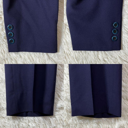 Good Condition 90s Double Setup Casual Suit Eggplant Navy Made in Japan M Equivalent