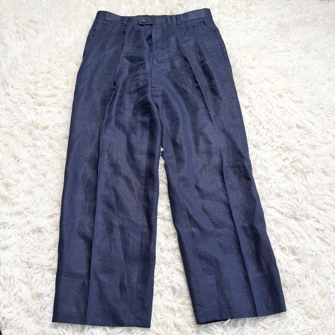 [Rare] Christian Dior Linen Setup Double Button Hemp