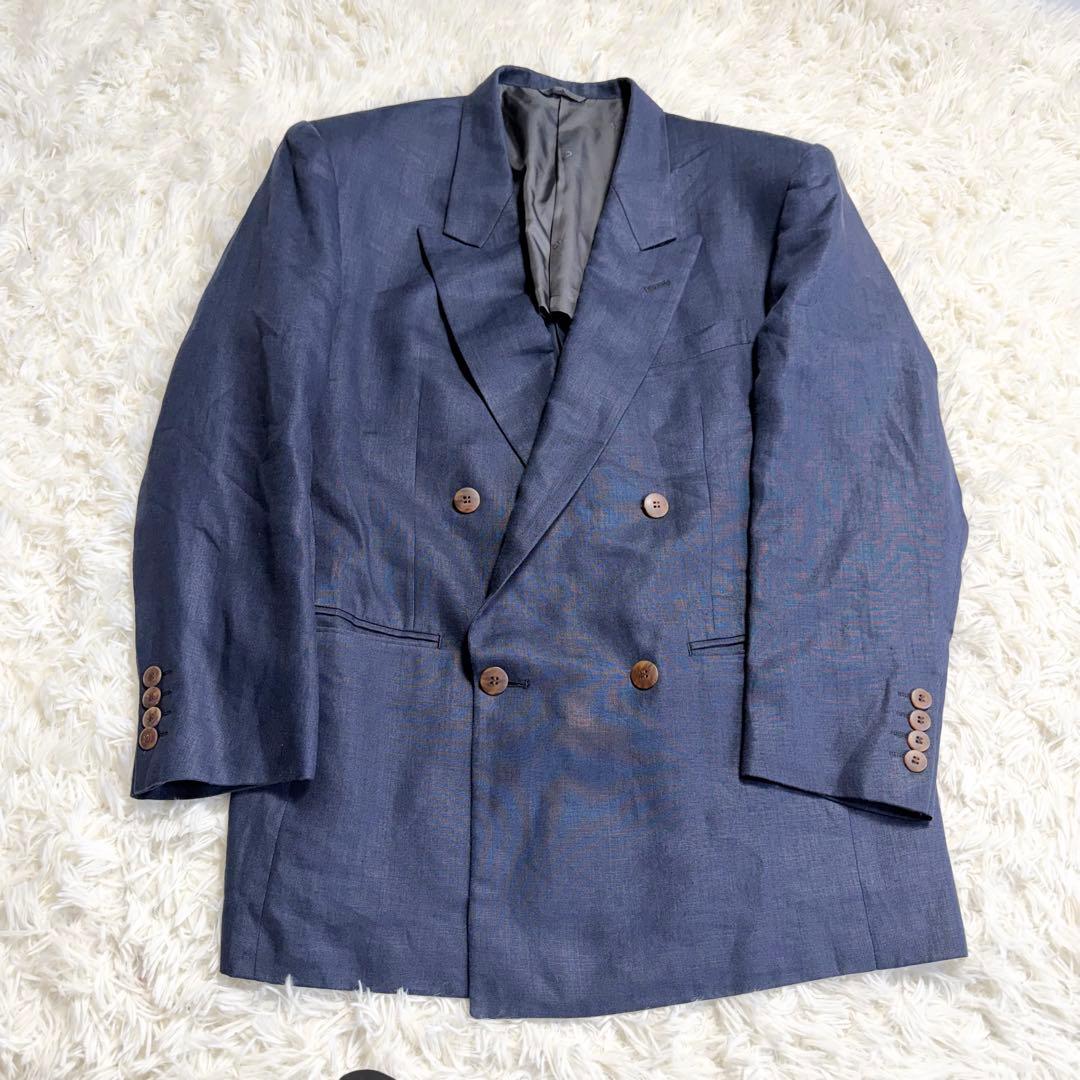 [Rare] Christian Dior Linen Setup Double Button Hemp