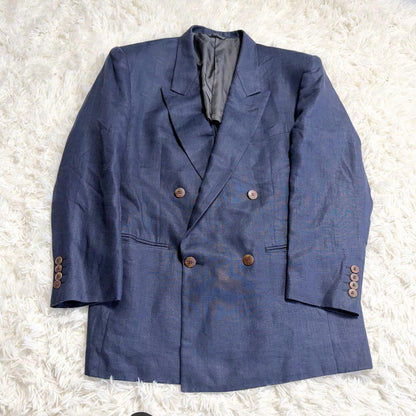 [Rare] Christian Dior Linen Setup Double Button Hemp