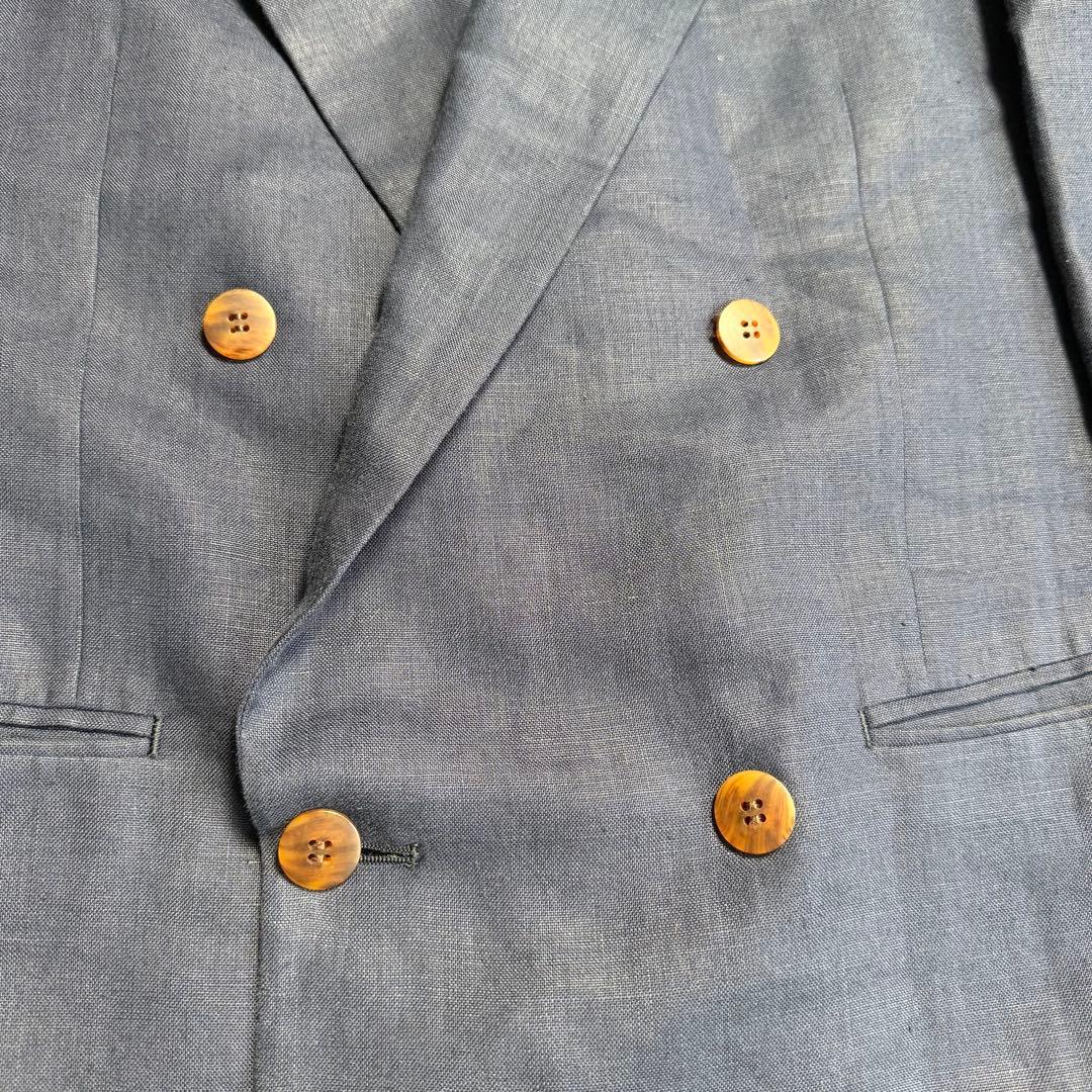 [Rare] Christian Dior Linen Setup Double Button Hemp
