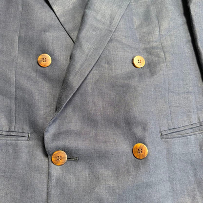 [Rare] Christian Dior Linen Setup Double Button Hemp