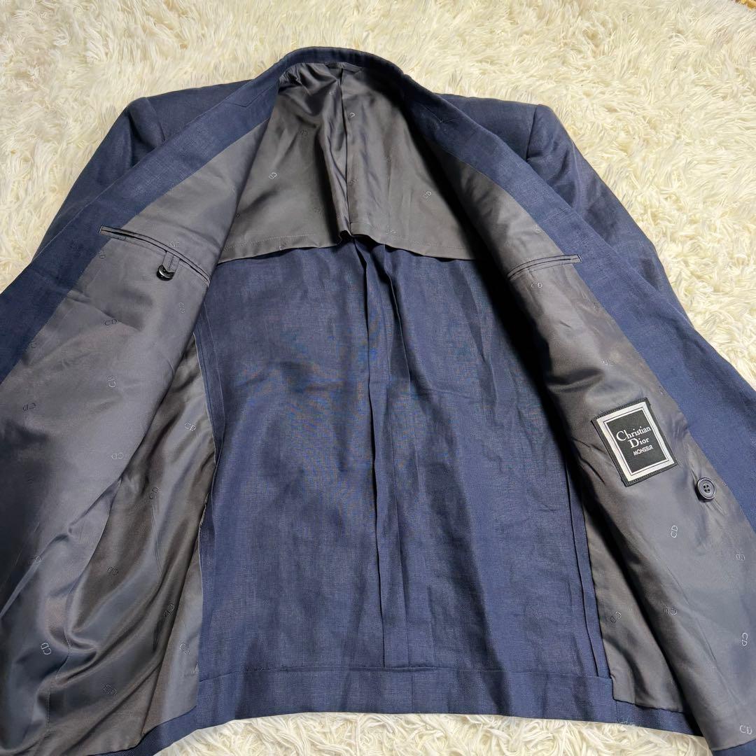 [Rare] Christian Dior Linen Setup Double Button Hemp