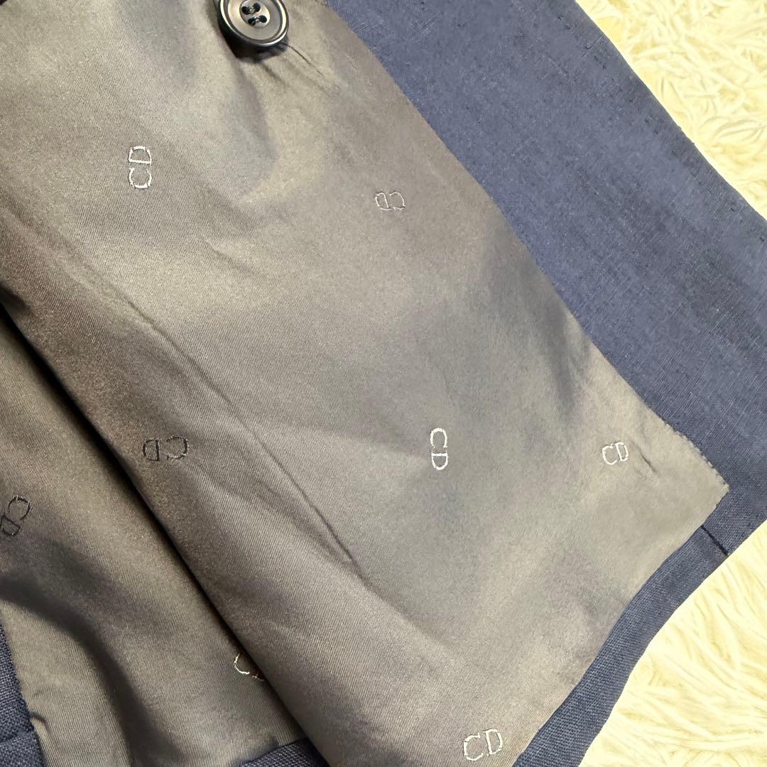 [Rare] Christian Dior Linen Setup Double Button Hemp