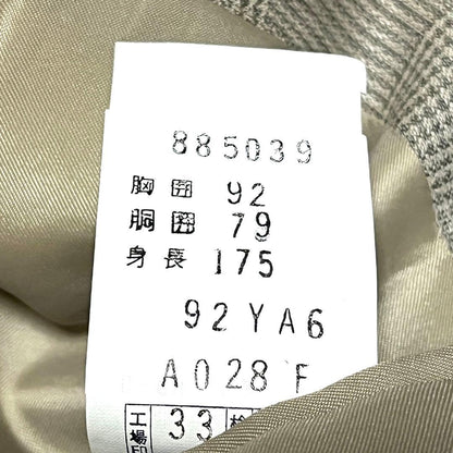 In translation 90s Men's suit 92YA6 Greige Vintage Made in Japan