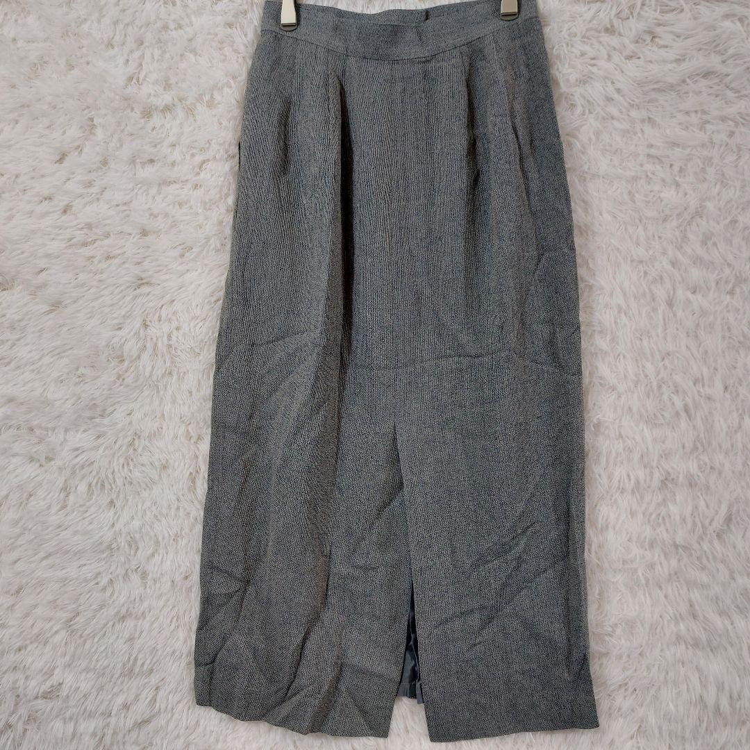Brand new★Vintage style setup skirt suit retro gray 40