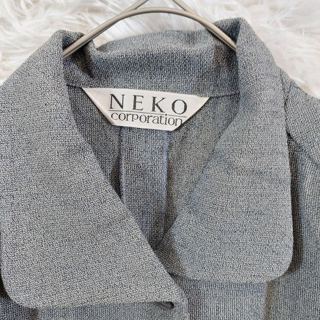 Brand new★Vintage style setup skirt suit retro gray 40