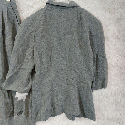 Brand new★Vintage style setup skirt suit retro gray 40