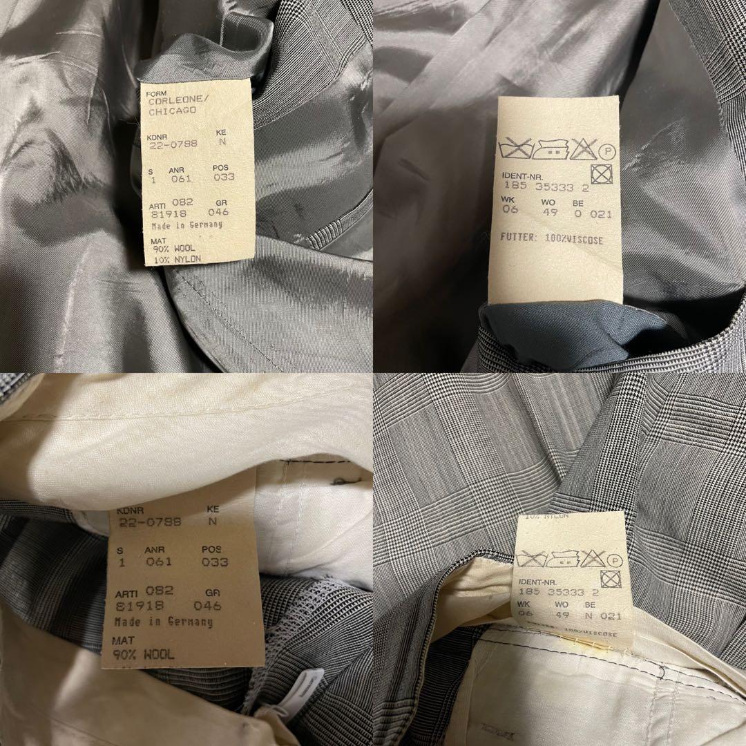 [HUGO BOSS] Glen Check Suit Setup Plaid Pattern Gray M
