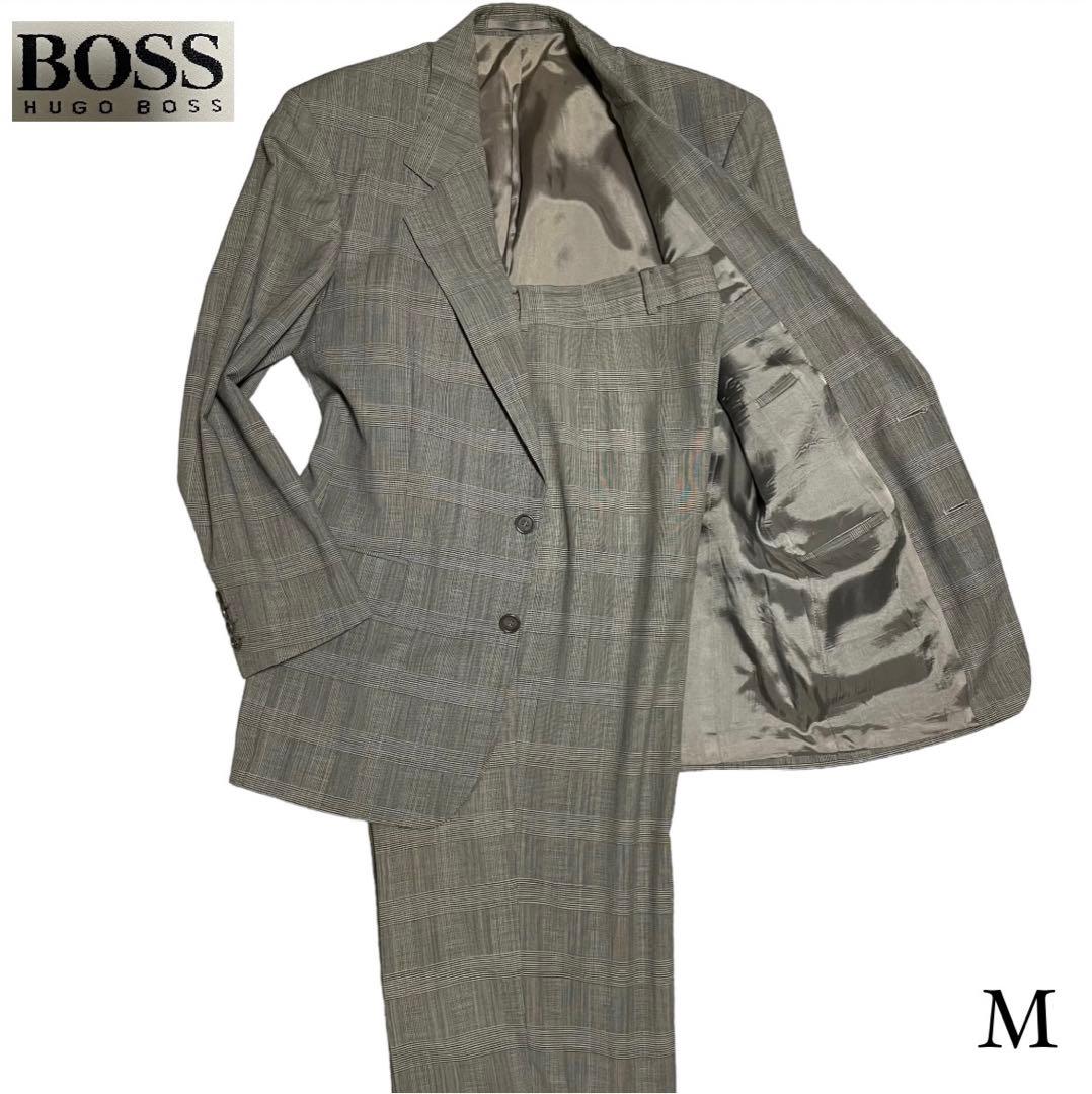 [HUGO BOSS] Glen Check Suit Setup Plaid Pattern Gray M
