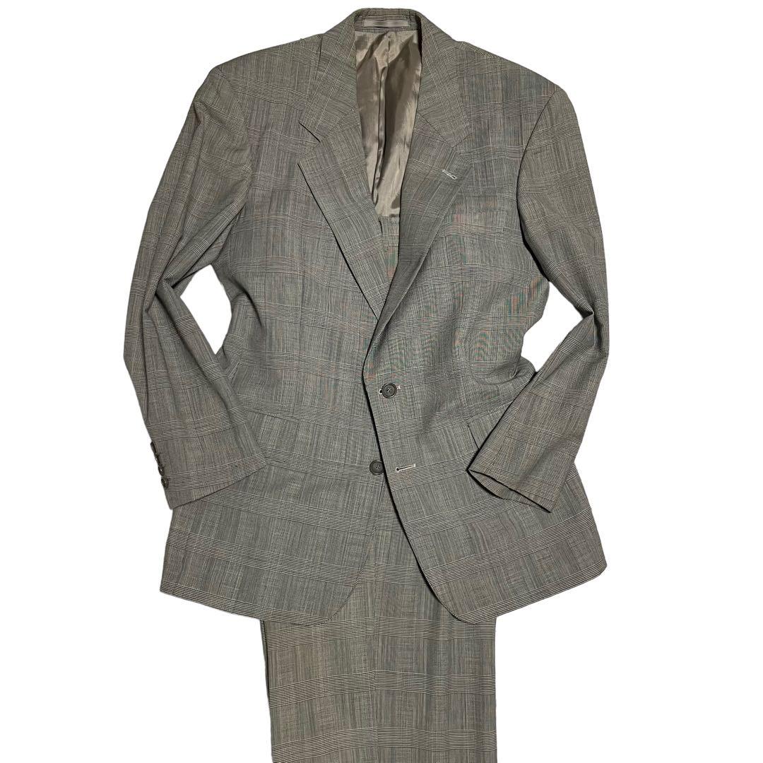[HUGO BOSS] Glen Check Suit Setup Plaid Pattern Gray M