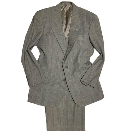 [HUGO BOSS] Glen Check Suit Setup Plaid Pattern Gray M