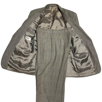 [HUGO BOSS] Glen Check Suit Setup Plaid Pattern Gray M