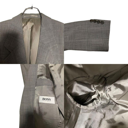 [HUGO BOSS] Glen Check Suit Setup Plaid Pattern Gray M