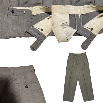 [HUGO BOSS] Glen Check Suit Setup Plaid Pattern Gray M