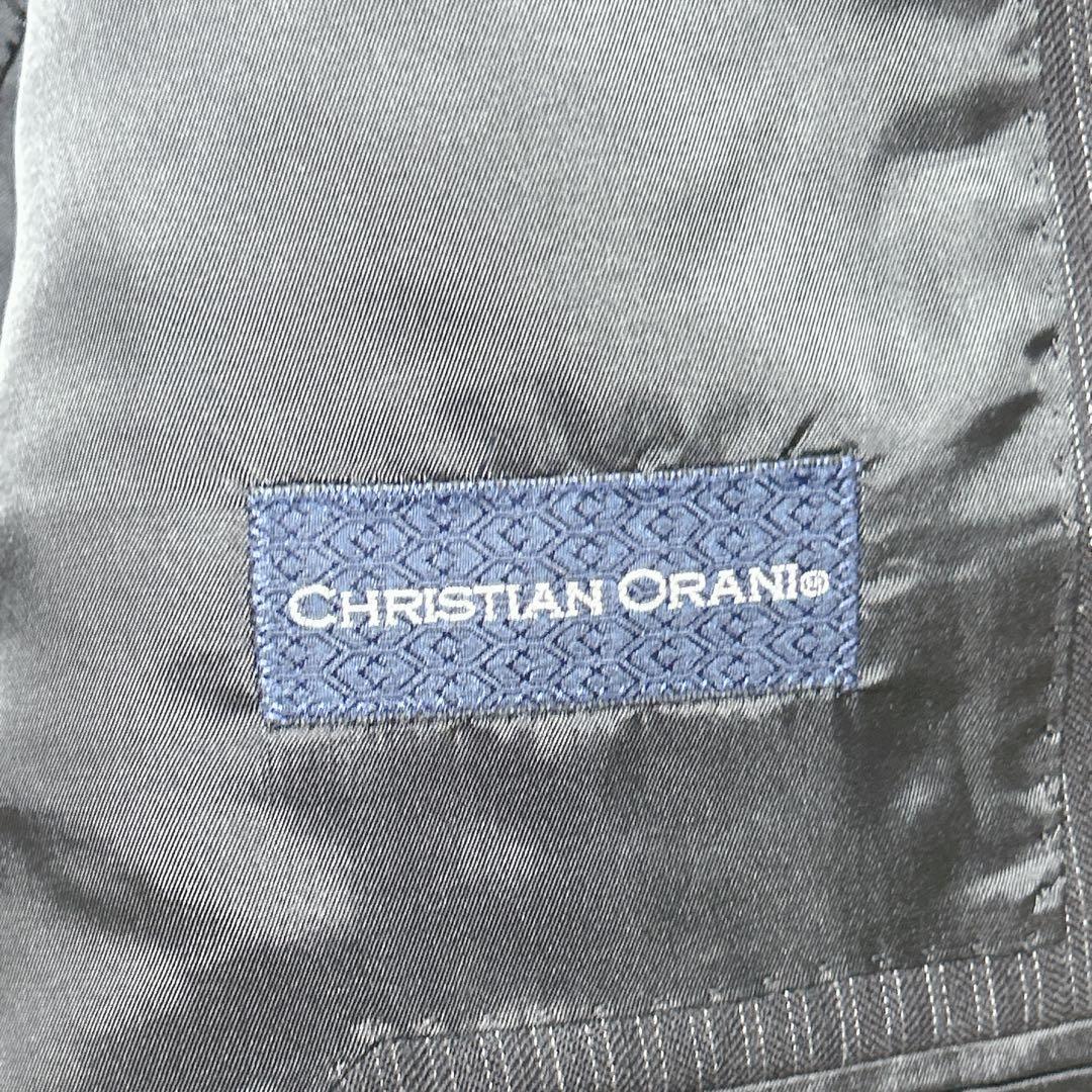 Rare Christian Orani Business Jacket Striped Black Long Sleeve F