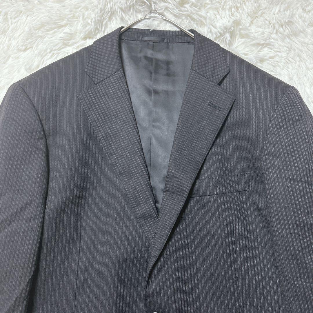 Rare Christian Orani Business Jacket Striped Black Long Sleeve F