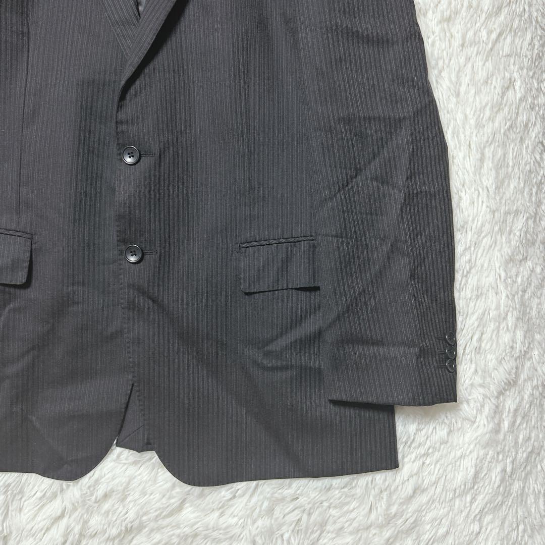 Rare Christian Orani Business Jacket Striped Black Long Sleeve F