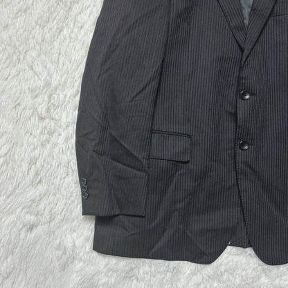 Rare Christian Orani Business Jacket Striped Black Long Sleeve F